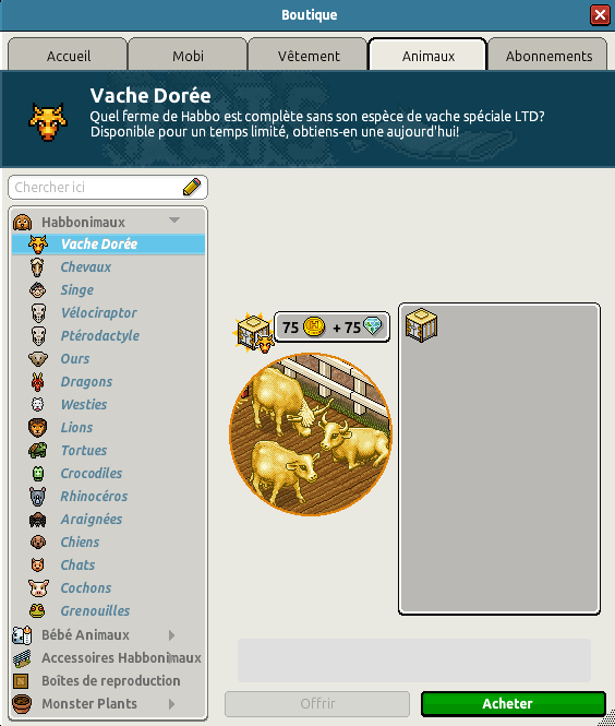 Vache Dor&eacute;e