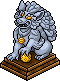 Lampe Shishi bleu clair gris