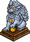 Lampe Shishi bleu clair gris