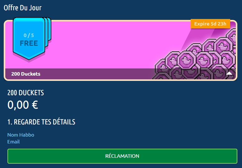 Habbo Shopping Chaîne de promotions